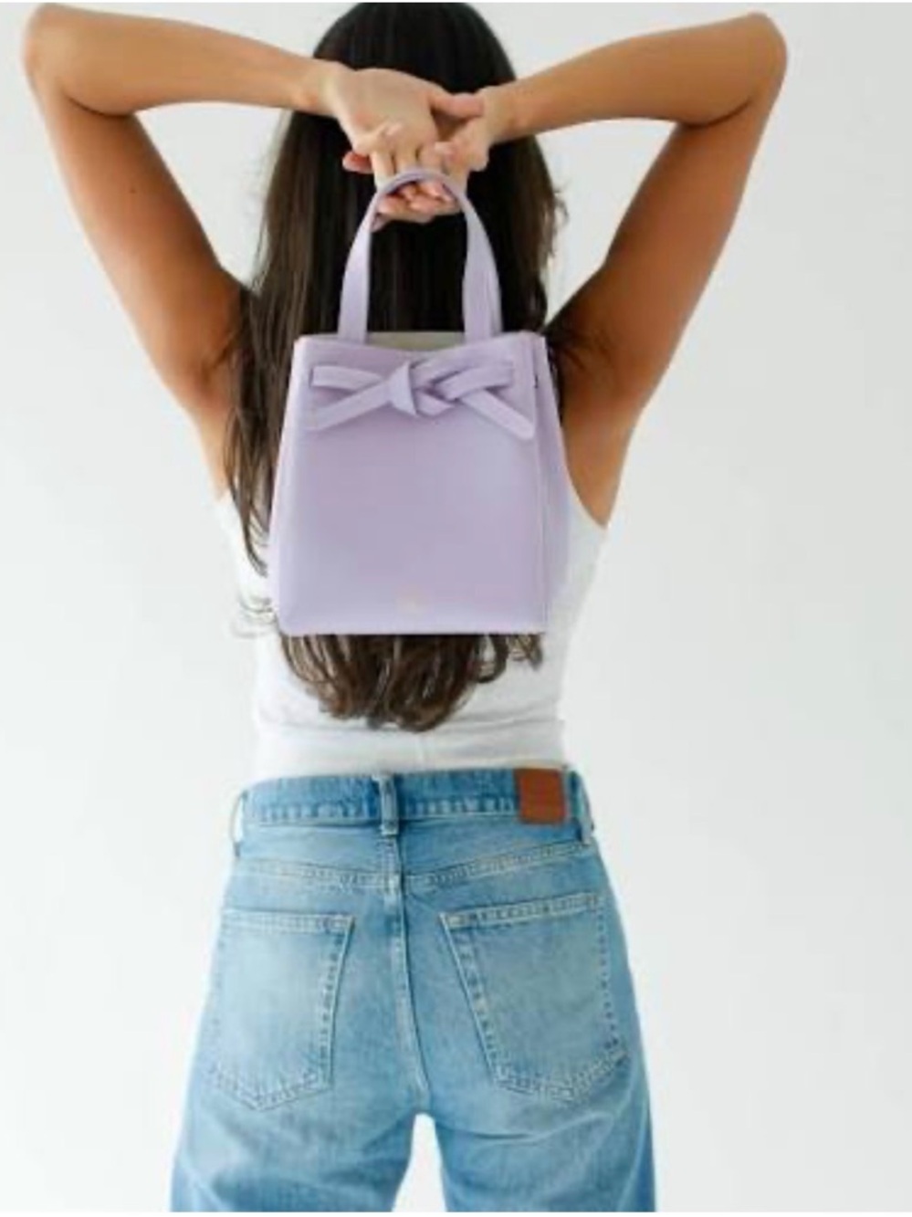 Mini Jeannie Lavender Bow Mini Top-Handle Bag